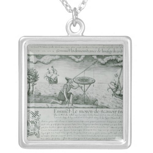 The Utilisation of the Sextant Silver Plated Necklace