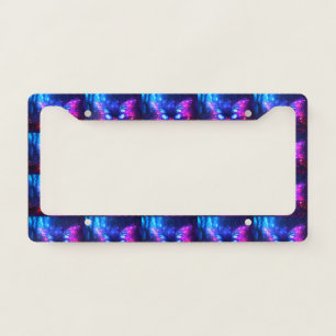 The Vague Butterflies On a Customized Modern License Plate Frame