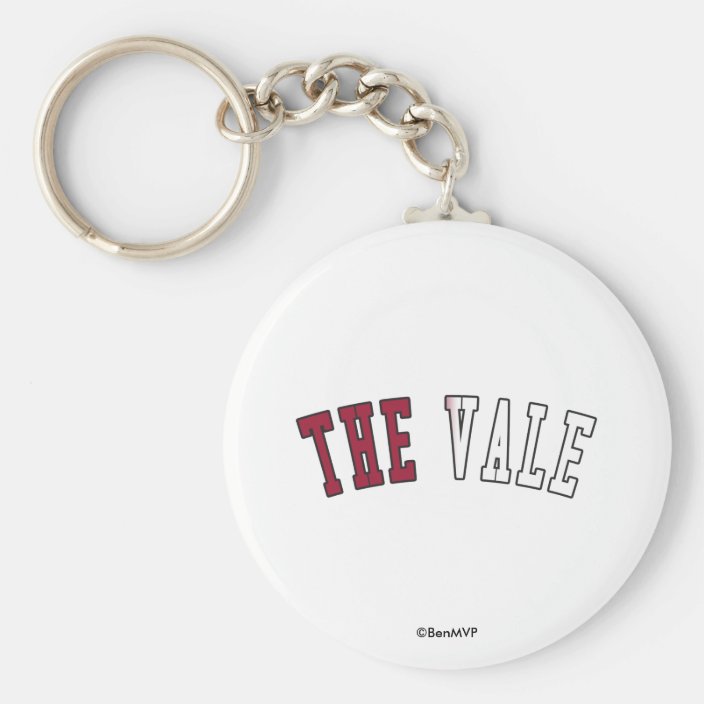 The Vale in California State Flag Colors Keychain