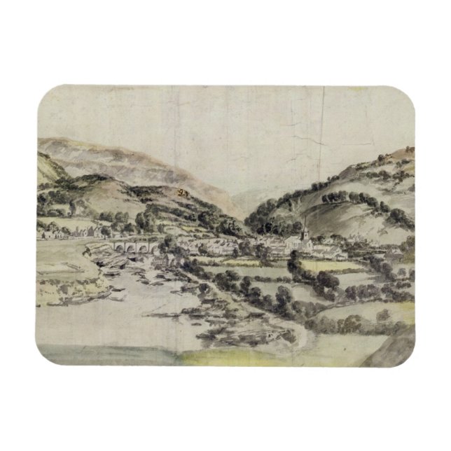 The Vale of Llangollen (w/c on paper) Magnet (Horizontal)