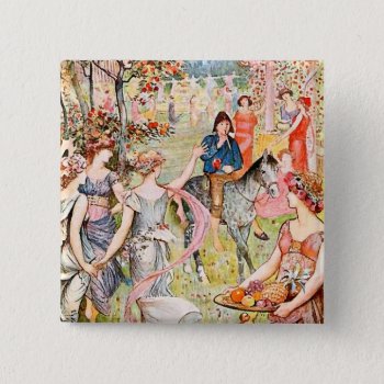 The Vale Of Pleasure - Andrew Lang Fairytale Pinback Button by kidslife at Zazzle