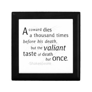 The Valiant die but once Shakespeare Gift Box