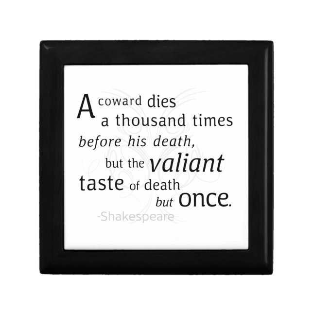 The Valiant die but once Shakespeare Gift Box (Front)