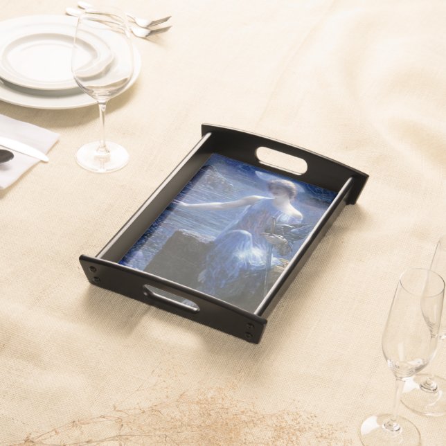 The Valkyries Vigil by Edward Robert Hughes Serving Tray (Front)