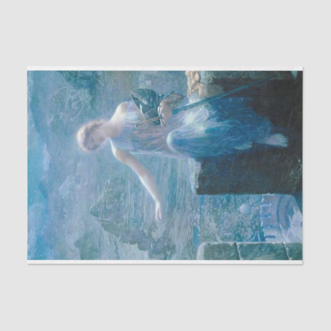 The Valkyrie's Vigil (Elegant Lady in a Castle) Tissue Paper (Front)