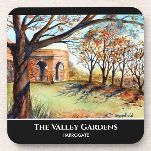 The Valley Gardens Harrogate by Farida Greenfield Beverage Coaster