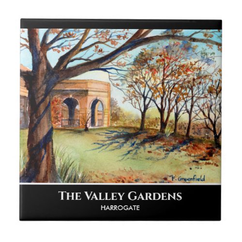 The Valley Gardens Harrogate by Farida Greenfield Ceramic Tile