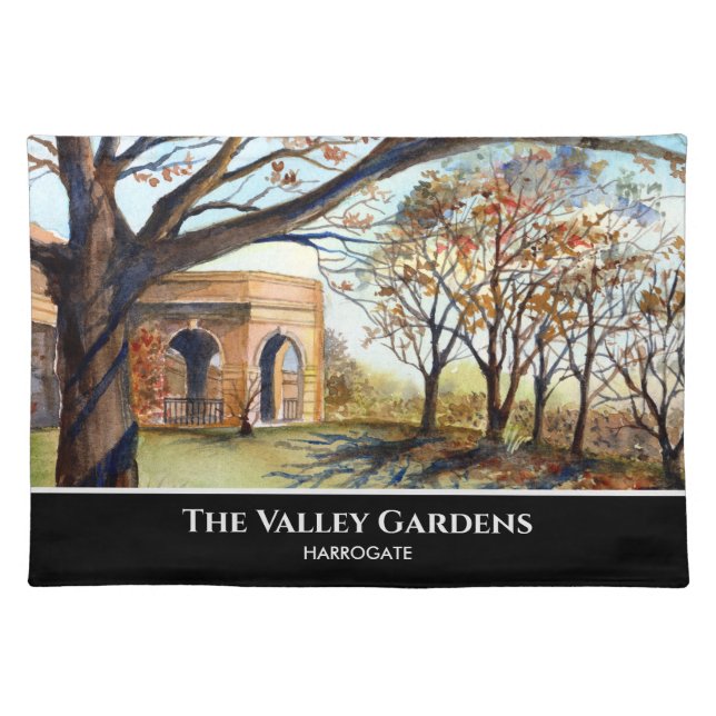 The Valley Gardens Harrogate by Farida Greenfield Cloth Placemat (Front)