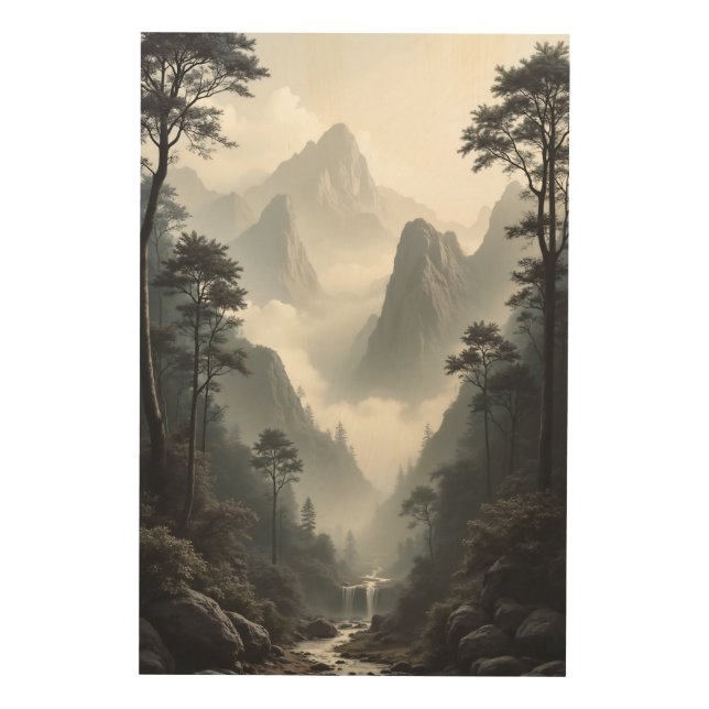 The Valley of Silence Wood Wall Art (Front)