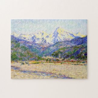 The Valley of the Nervia Claude Monet mountain art Jigsaw Puzzle