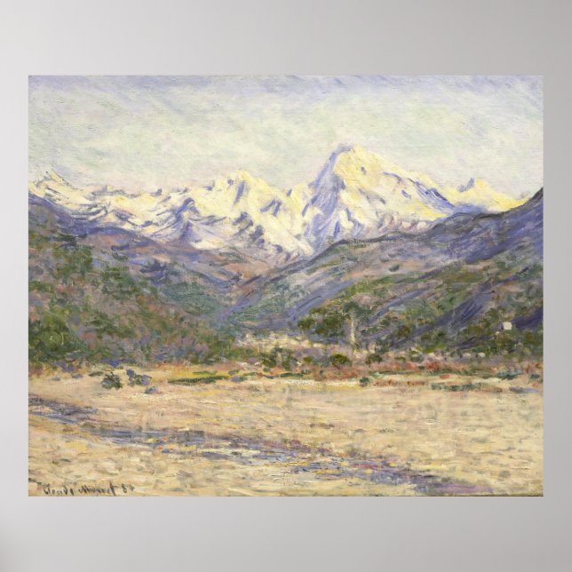 The Valley of the Nervia Claude Monet    Poster (Front)