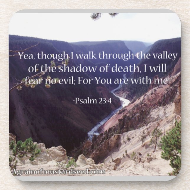 The valley of the shadow of death beverage coaster (Front)
