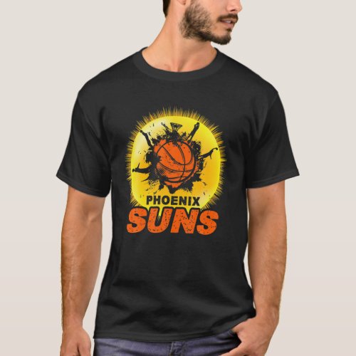 The Valley Pixel Sun Rise Phoenix Arizona Basketba T_Shirt