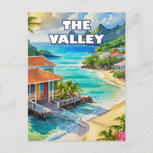 The Valley, quiet heart of Anguilla Postcard