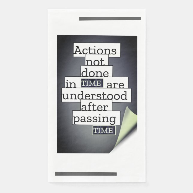 The Value of Time  Paper Guest Towels (Front)