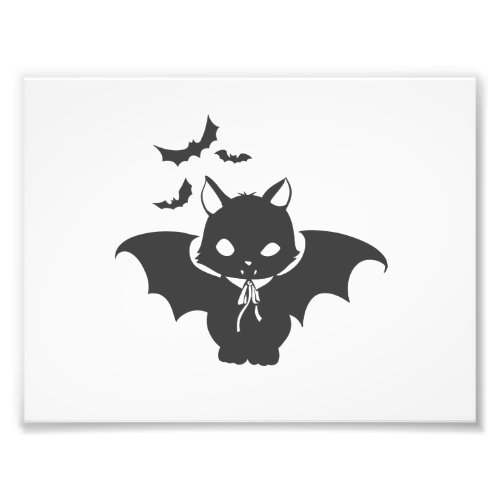 The vampire cat have canine _ Choose back color Photo Print