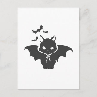 The vampire cat have canine - Choose back color Postcard