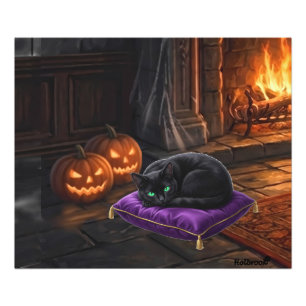 The Vampire Girls' Black Kitty Named Midnight Photo Print