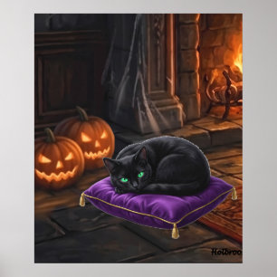 The Vampire Girls' Black Kitty Named Midnight Poster