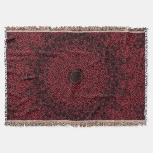 The Vampire Mandala Throw Blanket (Front)