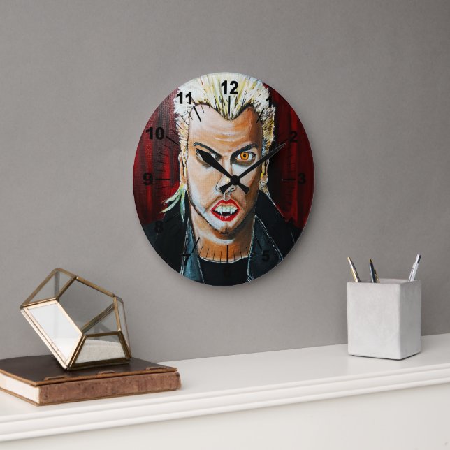 The Vampire Painting by Alfred Fox Large Clock (Office)