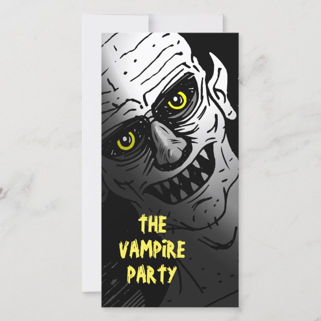 The Vampire Party Halloween Invitation (Front)
