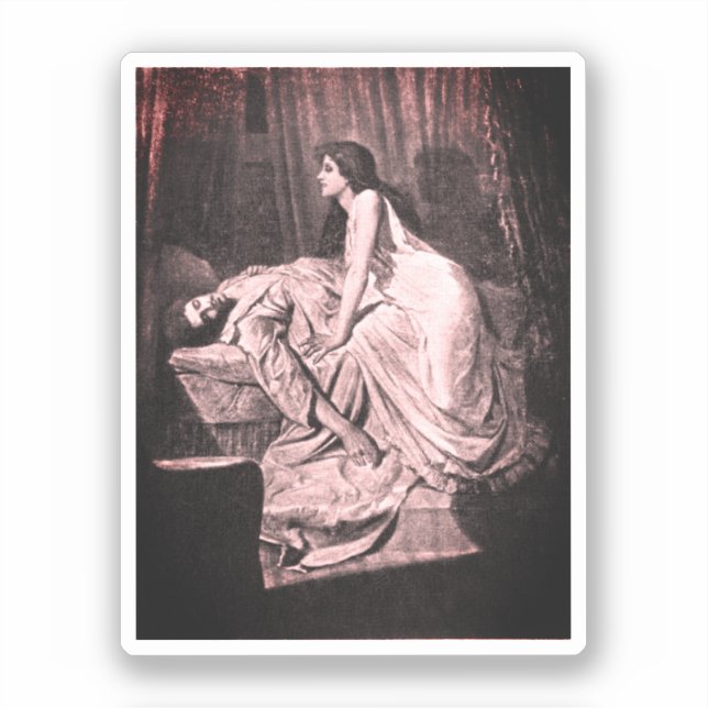 The Vampire (Philip Burne-Jones, 1897) Sticker (Front)