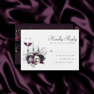 The Vampiress Moody Gothic Dark Vampy Glam RSVP Card