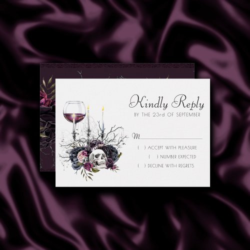 The Vampiress  Moody Gothic Dark Vampy Glam RSVP Card