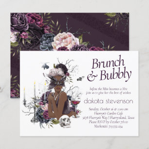 The Vampiress   Moody Gothic Glam Champagne Brunch Invitation