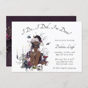 The Vampiress   Moody Gothic Glam Divorce Party Invitation