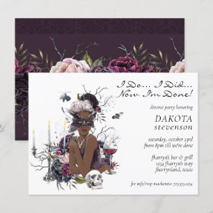 The Vampiress   Moody Gothic Glam Divorce Party Invitation