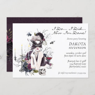 The Vampiress   Moody Gothic Glam Divorce Party Invitation