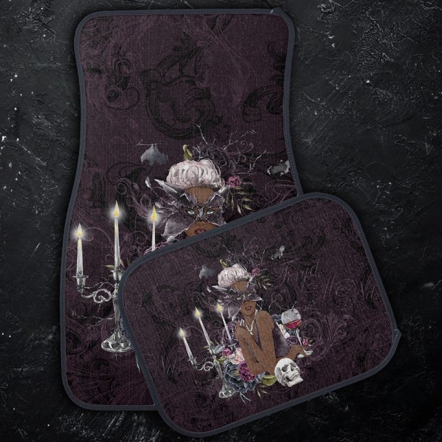 The Vampiress | Moody Gothic Vampy Glam Dark Skin Car Floor Mat (Creator Uploaded)
