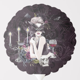 The Vampiress Moody Gothic Vampy Glam Pale Skin Balloon