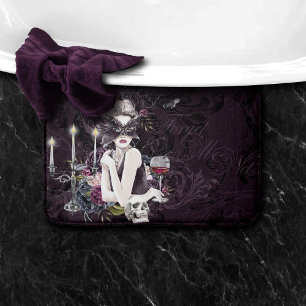 The Vampiress Moody Gothic Vampy Glam Pale Skin Bath Mat