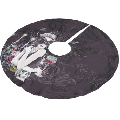 The Vampiress  Moody Gothic Vampy Glam Pale Skin Brushed Polyester Tree Skirt