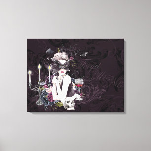 The Vampiress Moody Gothic Vampy Glam Pale Skin Canvas Print