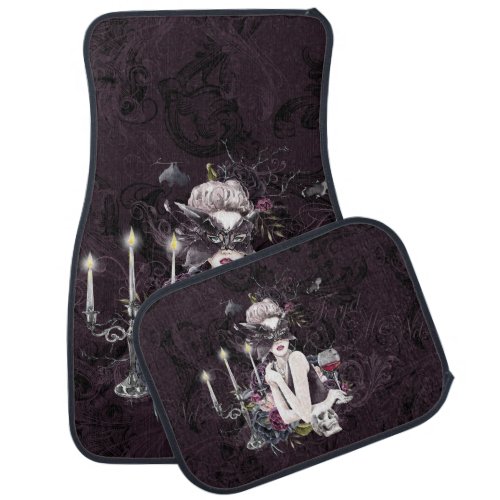 The Vampiress  Moody Gothic Vampy Glam Pale Skin Car Floor Mat