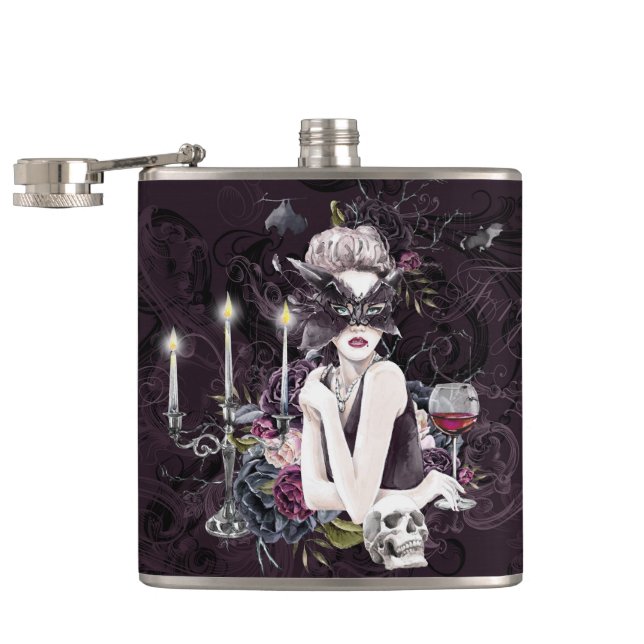 The Vampiress | Moody Gothic Vampy Glam Pale Skin Flask (Opened)