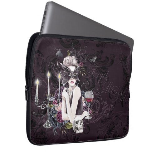 The Vampiress  Moody Gothic Vampy Glam Pale Skin Laptop Sleeve