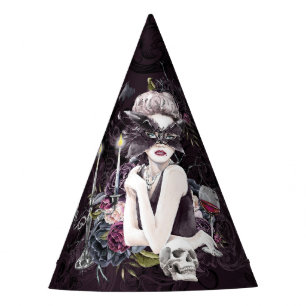 The Vampiress Moody Gothic Vampy Glam Pale Skin Party Hat