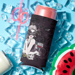 The Vampiress Moody Gothic Vampy Glam Pale Skin Seltzer Can Cooler