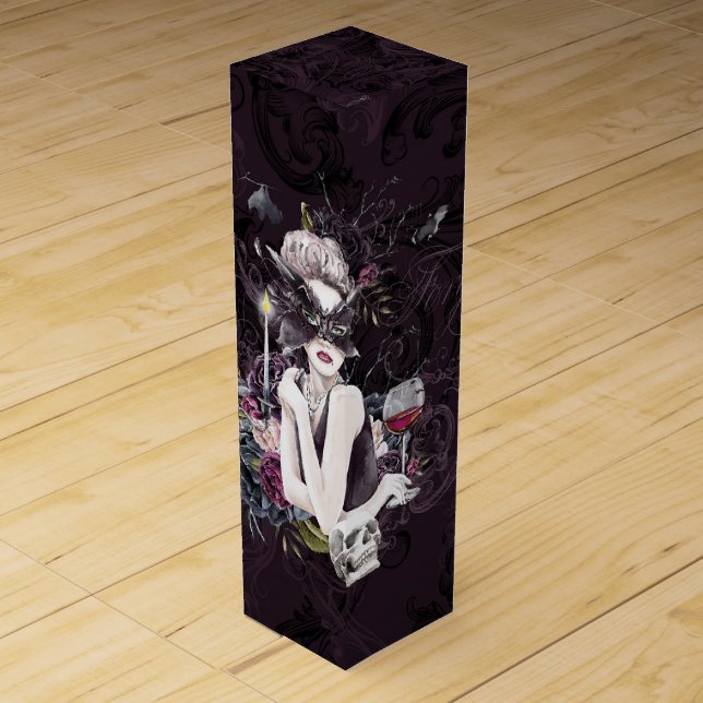 The Vampiress | Moody Gothic Vampy Glam Pale Skin Wine Box (Front)