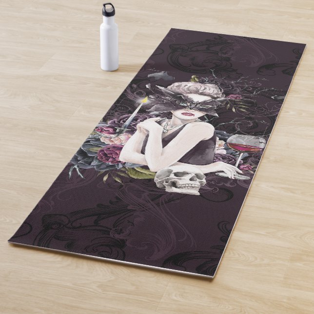 The Vampiress | Moody Gothic Vampy Glam Pale Skin Yoga Mat (In Situ)