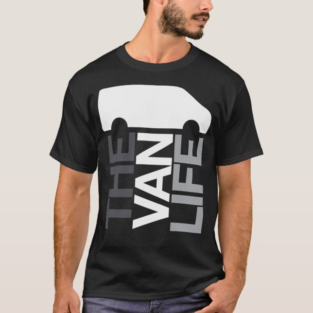 The Van Life Logo  Greyscale T-Shirt (Front)