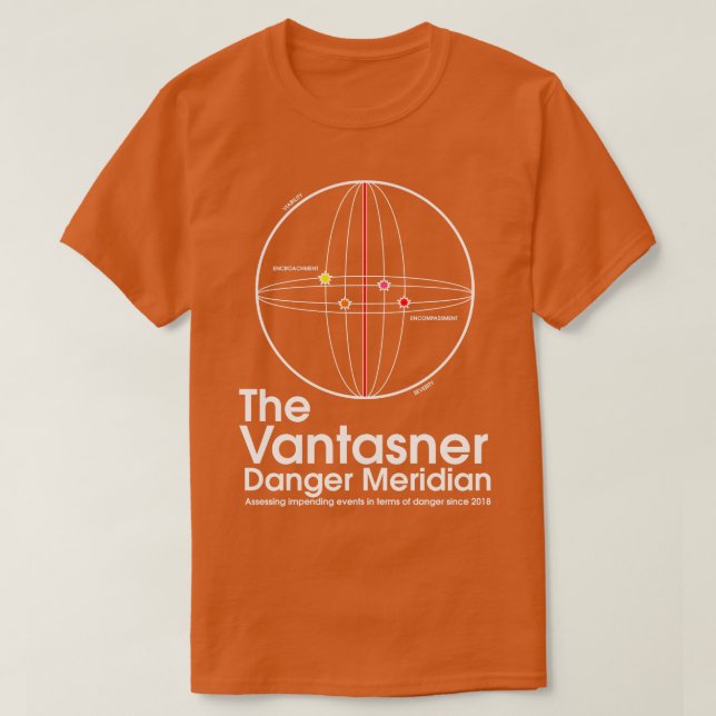 The Vantasner Danger Meridian Dark T-Shirt (Design Front)