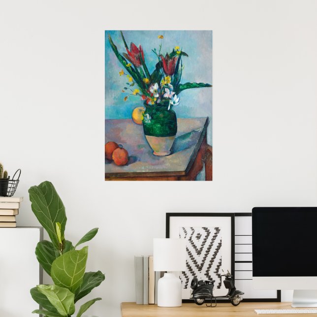 The Vase of Tulips by Paul Cezanne Poster (Home Office)