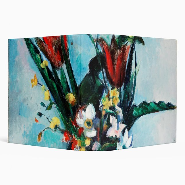 The Vase of Tulips, Paul Cezanne 3 Ring Binder (Background)