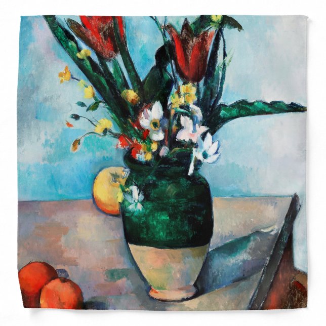 The Vase of Tulips, Paul Cezanne Bandana (Front)